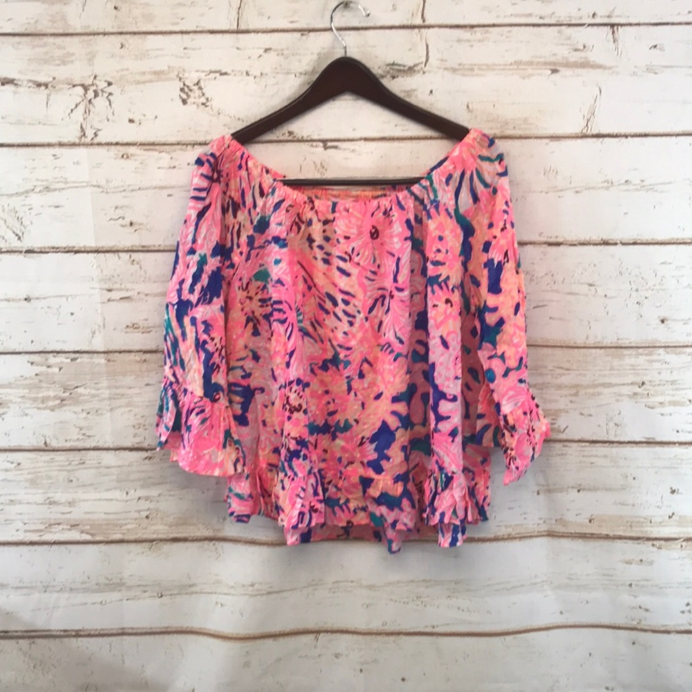 Lilly Pulitzer Off The Shoulder Summer Blouse